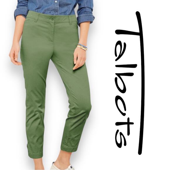 Talbots Pants - Talbots Perfect Crop Women’s Pants Slim Leg Loden Frost Olive Green Size 2P